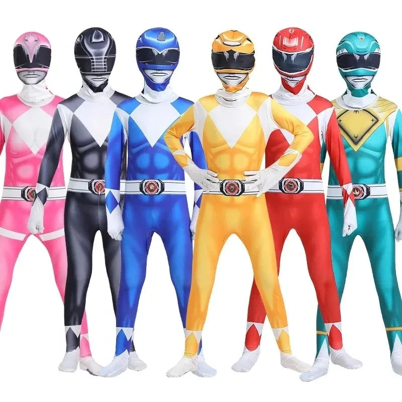 Yellow Power Rangers Costume for Adults