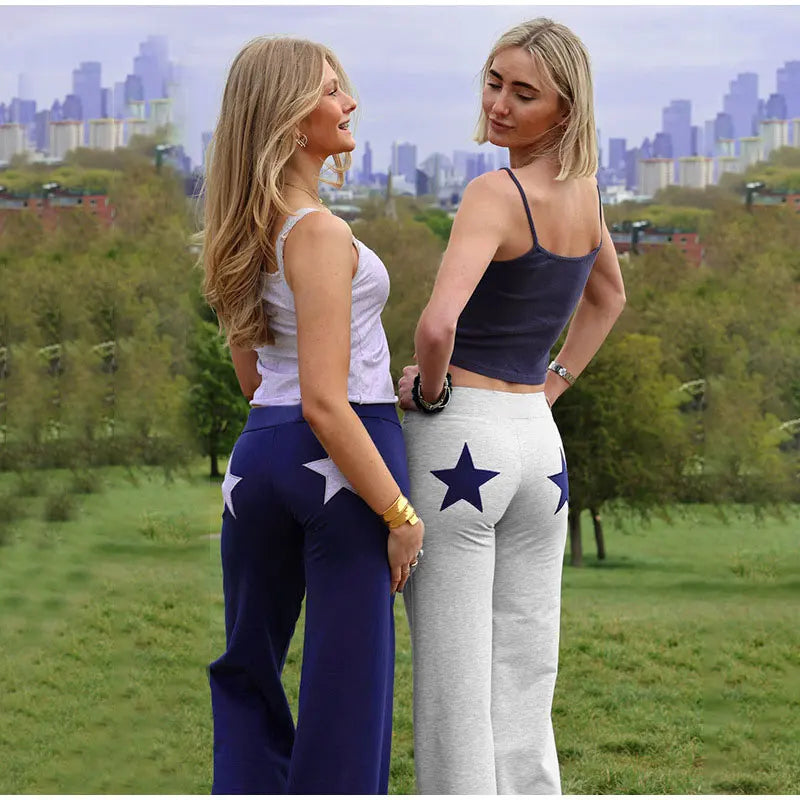 Gray Stargaze Flare Pants