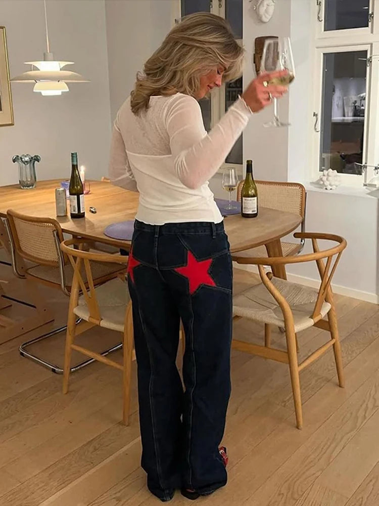 Red Starflare Dark Jeans