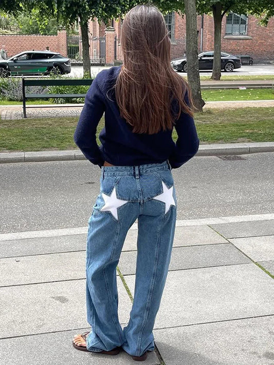 White Starflare Light Jeans