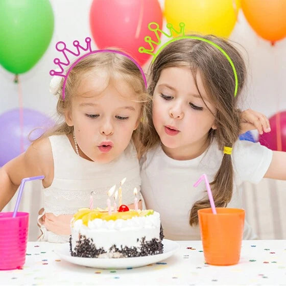 Glow-in-the-Dark Crown Headband (6-Pack)