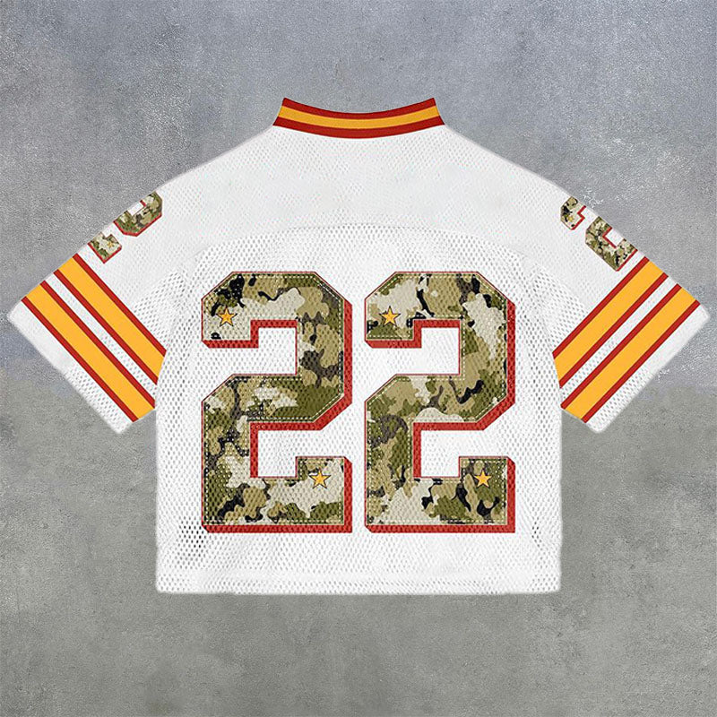 #22 Camo American Football Shirt