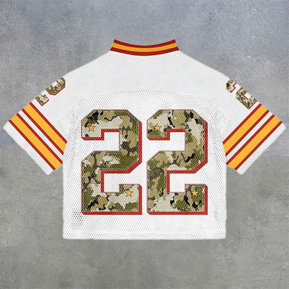 #22 Camo American Football Shirt