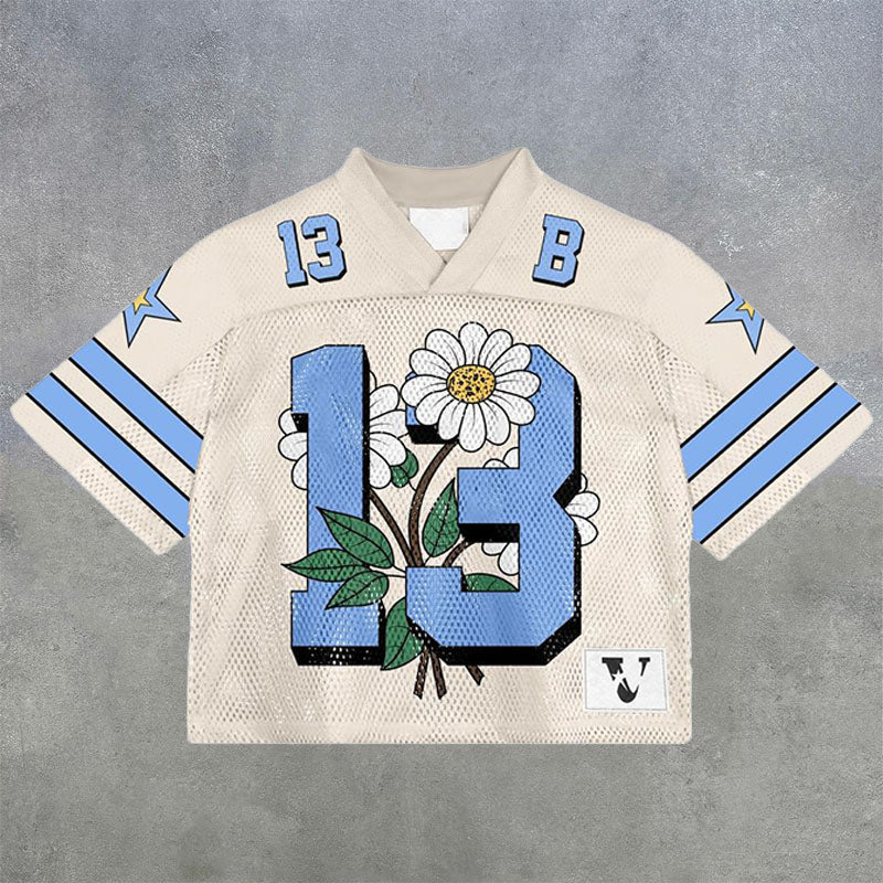 #13 Flower American Football Shirt
