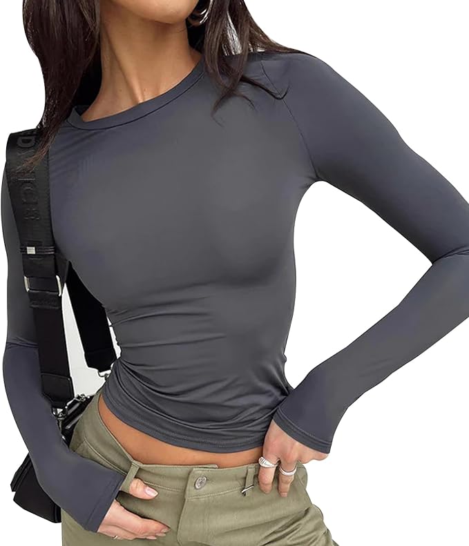 Basic Long Sleeve Crop Top