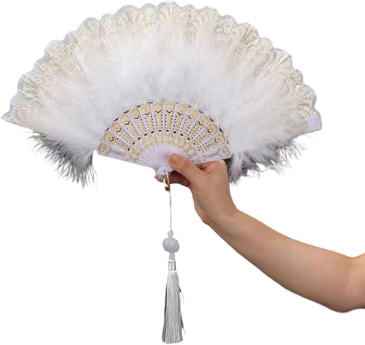 White Feather Vintage Fan