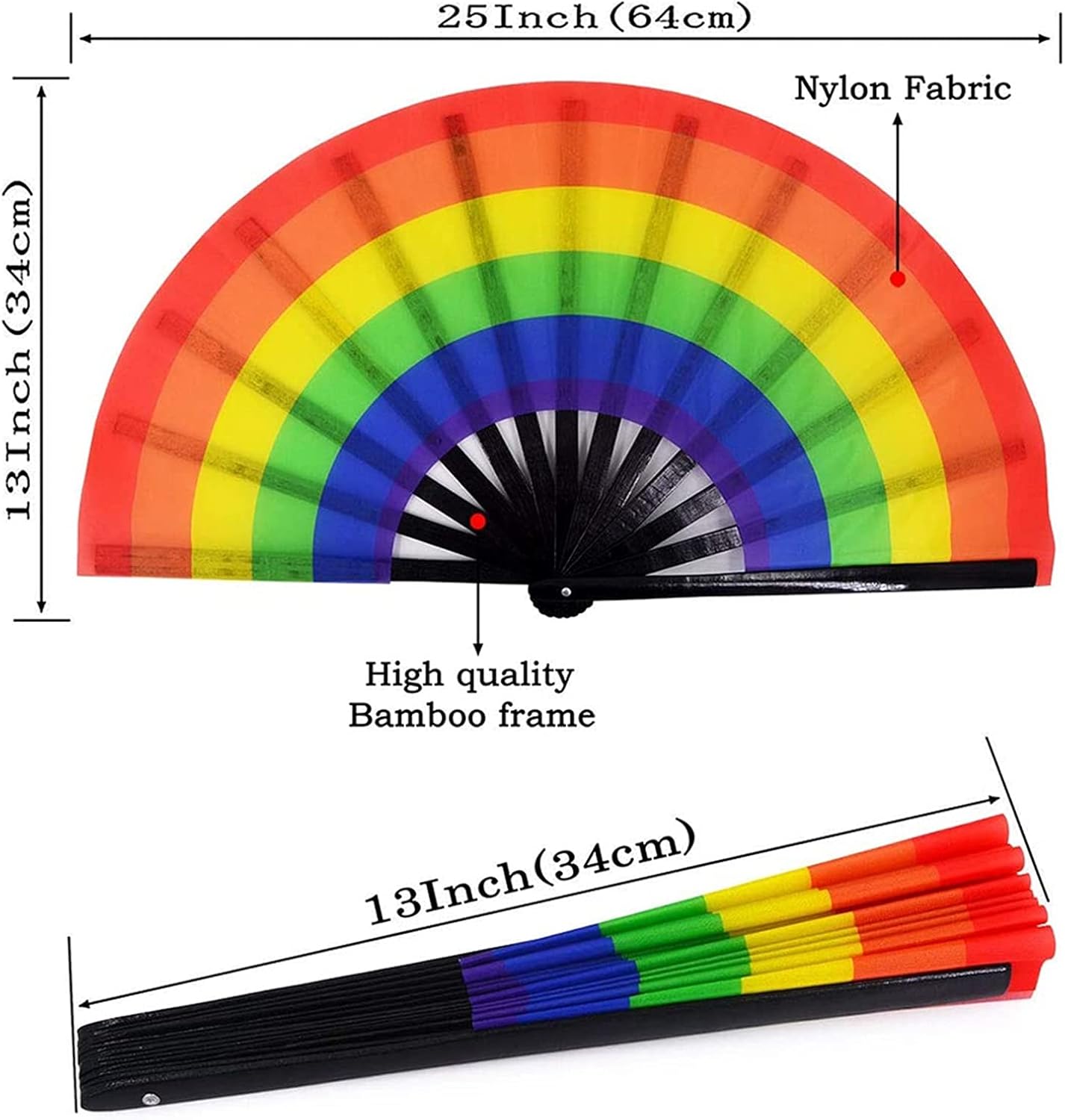 Large Rainbow Fan