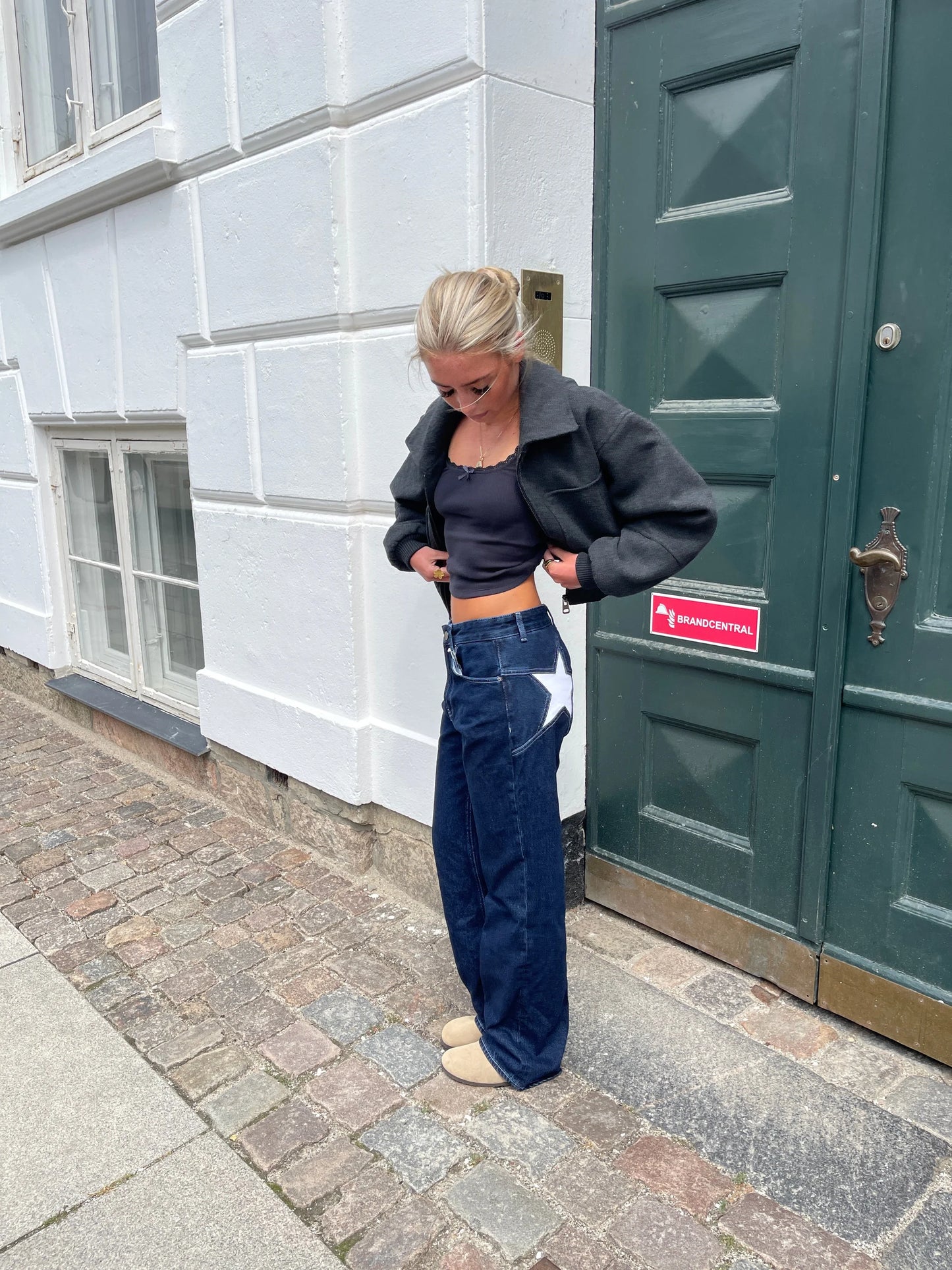 White Starflare Dark Jeans