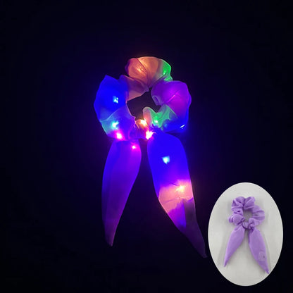 Glowing Hair Bow Scrunchie