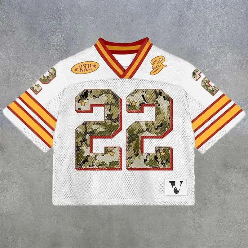 #22 Camo American Football Shirt