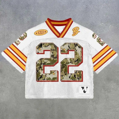 #22 Camo American Football Shirt
