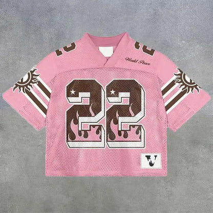 #22 Pink World Peace American Football Shirt