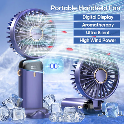 Foldable Fan with Phone Stand