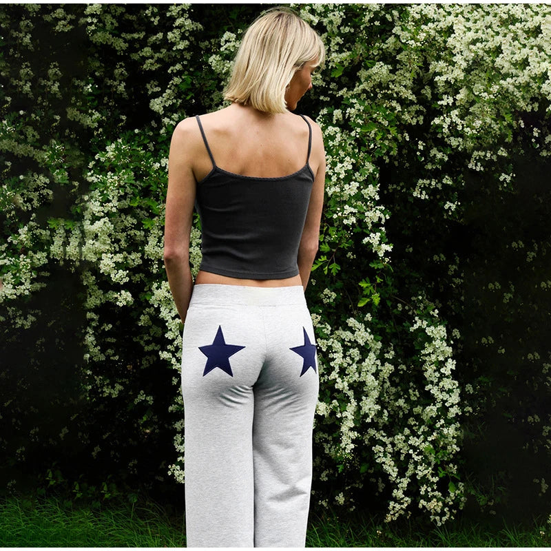 Gray Stargaze Flare Pants