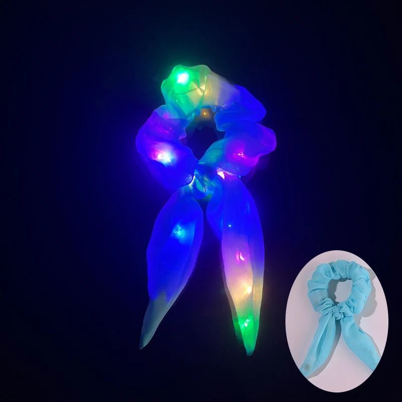Glowing Hair Bow Scrunchie