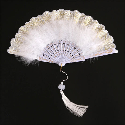 White Feather Vintage Fan