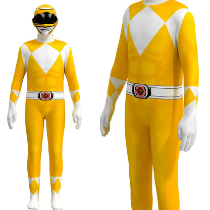 Yellow Power Rangers Costume for Adults