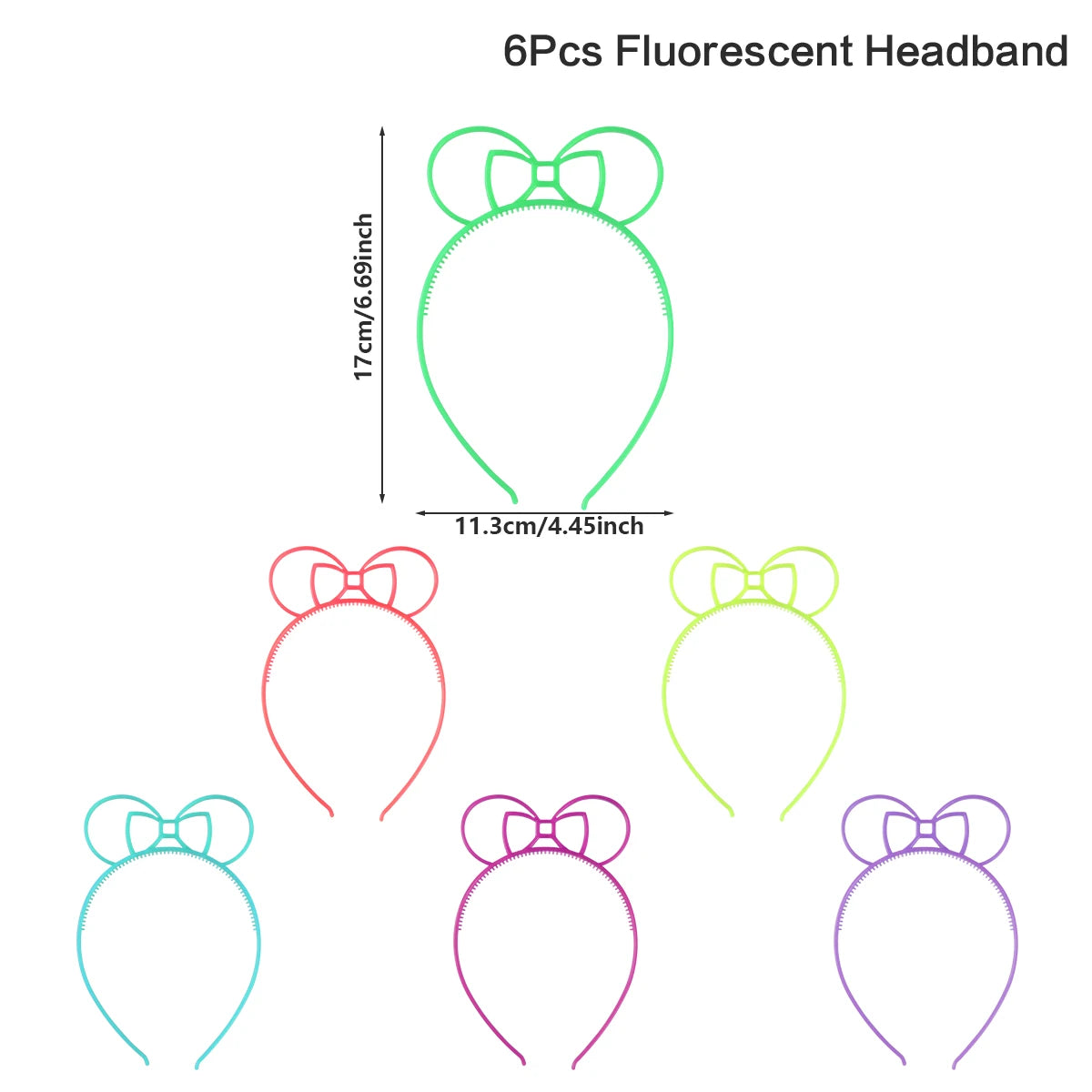 Glow-in-the-Dark Minnie Mouse Headband (6-Pack)