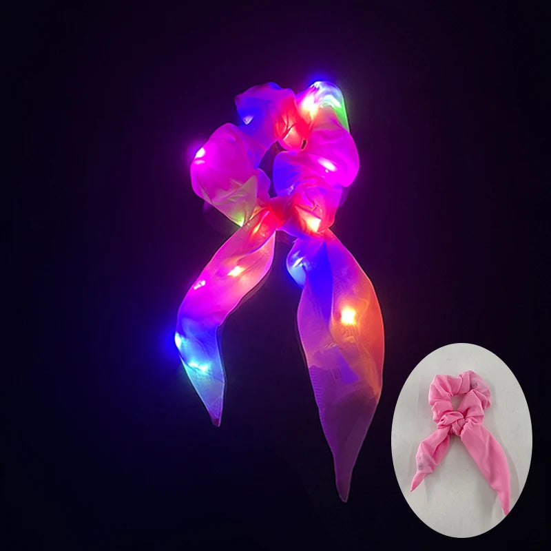 Glowing Hair Bow Scrunchie